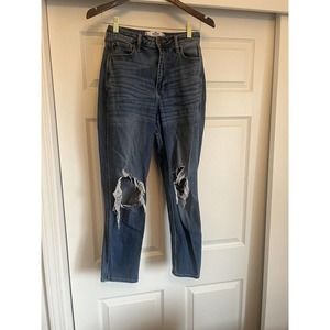 Hollister Mom Jeans Ultra High-rise 5R Distressed